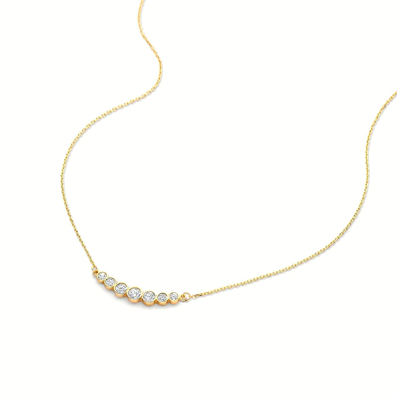 Minimalist 925 Sterling Gümüş Tenis Kolye Kadınlar için Katman Yüklenebilir Kolye