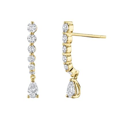 925 Sterling Gümüş Beyaz Pear Drop Kübik Zirkon Kulaklıkları Müşteri İhtiyaçları İçin