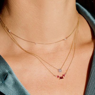 Disk Şekilli Minik 18K Altın Kaplama Klasik Stil Tasarımlı Kız Çocuk CZ Pırlanta Kolye