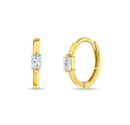 14K Altın 10mm Baguette Cut Pembe Kübik Zirkon Çocuklar için Halka Bileklikleri 50PRS MOQ ile