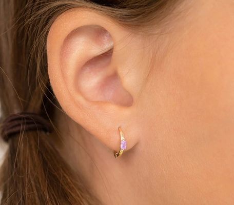 14K Altın 10mm Baguette Cut Pembe Kübik Zirkon Çocuklar için Halka Bileklikleri 50PRS MOQ ile