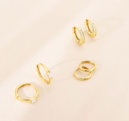 14K Altın 10mm Baguette Cut Pembe Kübik Zirkon Çocuklar için Halka Bileklikleri 50PRS MOQ ile