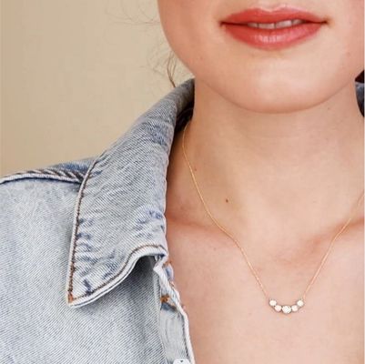 Rhodium 18k Altın Kolye Kadınlar 1.2mm Beyaz Altın Cz Kolye