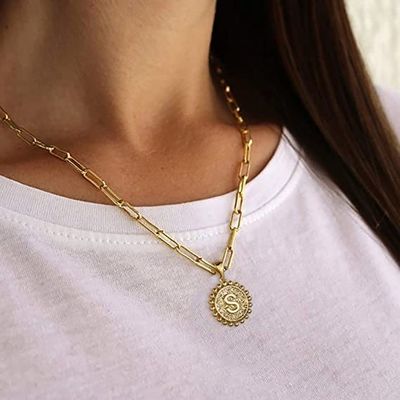 El Yapımı 925 Ayar Gümüş Çift Kolye Kağıt Klips Zincir Kolye, 30 Gün Teslimat