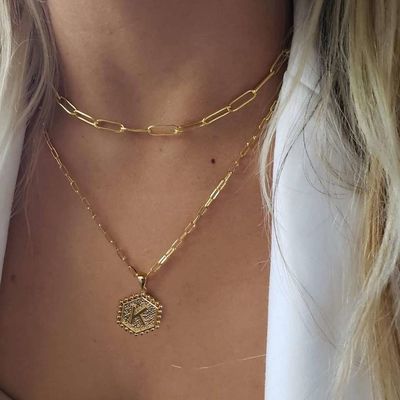 El Yapımı 925 Ayar Gümüş Çift Kolye Kağıt Klips Zincir Kolye, 30 Gün Teslimat