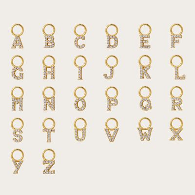 Logo 925 ve özelleştirilmiş Mini 18K Altın Başlangıç Cazibe 925 Sterling Gümüş Kişisel Kolye