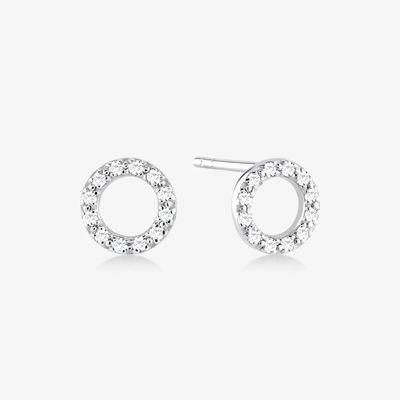 18K Altın 925 Sterling Gümüş Kızlar için Klasik Stud Kulaklıkları Moda Aksesuarı