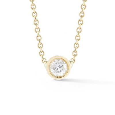 Basit 925 Sterling Gümüş Solitaire Elmas CZ Kolye 7mm/10mm/15mm Taş Boyutları