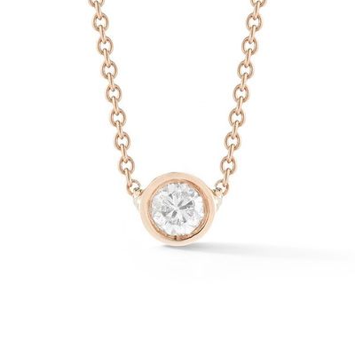 Basit 925 Sterling Gümüş Solitaire Elmas CZ Kolye 7mm/10mm/15mm Taş Boyutları