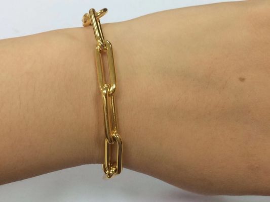 Erkekler ve kadınlar için 18K altın zincir kalın moda paslanmaz çelik kolye