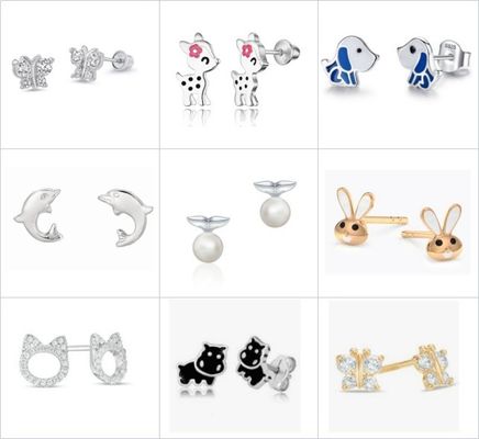 Tatlı Modali Pembe Çiçek Enamel Düğme Arka Küpe Şirin 925 Sterling Gümüş Tasarımı