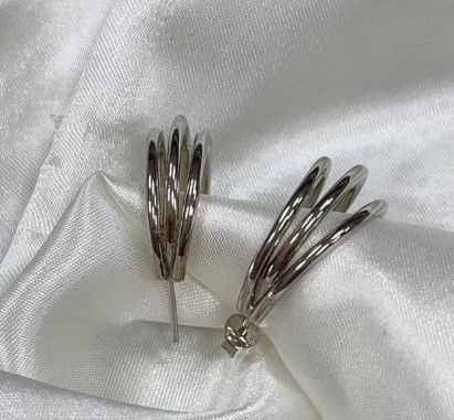 Üçlü 18K Altın Kaplama Moda Büyük Paslanmaz Çelik Halka Bileklikleri