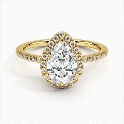 925 Sterling Gümüş Halo Beyaz Altın Kaplama Nişan Yüzükleri