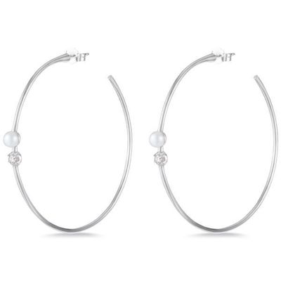 925 Sterling Gümüş Halka Bileklik 4mm-4.5mm Tatlısu İnci Bileklik
