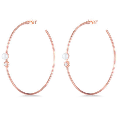 925 Sterling Gümüş Halka Bileklik 4mm-4.5mm Tatlısu İnci Bileklik
