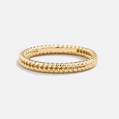 Güzel Mücevherler 18K Altın 925 Sterling Gümüş Buğday Yüzüğü Kadınlar İçin