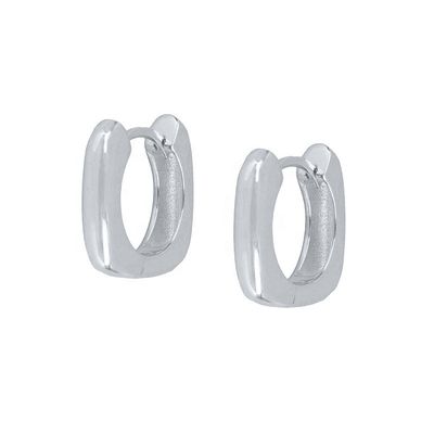 KÜTÜP KÜTÜP Gerçek 18K Altın Kaplama Huggie Sterling Gümüş 925 Kadınlar Kızlar için Mücevher