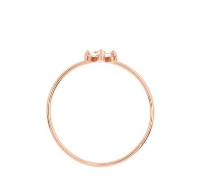 Şık 18K altın Vermeil Dört Topaz Değerli Taşlar Çiçek 925 Sterling Gümüş Yüzükler