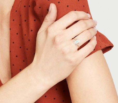 925 Sterling Gümüş Turkuaz Evil Eye Sonsuzluk Band Yüzüğü Unisex El Yapımı Mücevherler