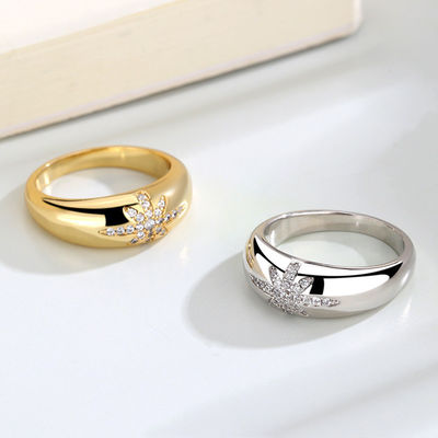 Unisex Alibaba-Online-Shopping Altın kaplama Starburst Band Yüzükleri Sterling Gümüş 925
