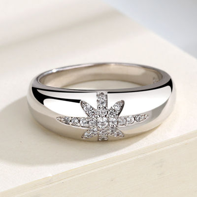 Unisex Alibaba-Online-Shopping Altın kaplama Starburst Band Yüzükleri Sterling Gümüş 925