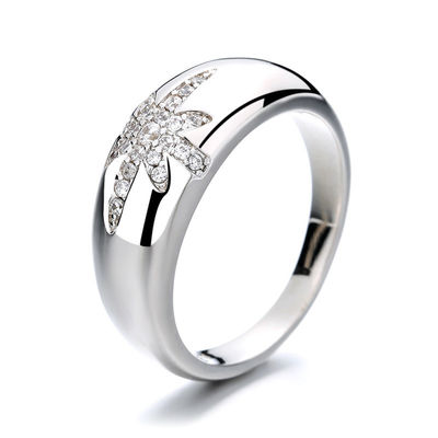 Unisex Alibaba-Online-Shopping Altın kaplama Starburst Band Yüzükleri Sterling Gümüş 925