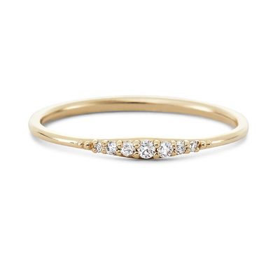 Sadece 14K altın kaplama el yapımı yığma ince 925 Sterling Gümüş Yüzükler