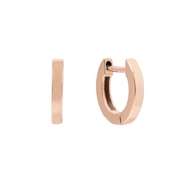 Minimalist Moda Huggies 925 Sterling Gümüş 18K Altın Kaplama ile Unisex Küpeler