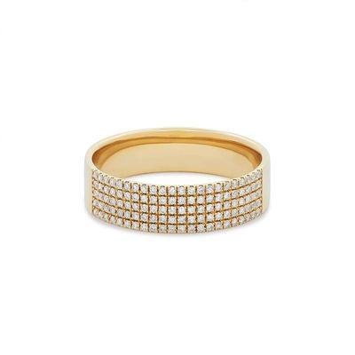 Micron Pave CZ 18K Altın Taşlı Yüzükler Sigara 925 Sterling Gümüş