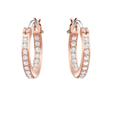 Şık Kulaklık Mavi Beyaz Cz 925 Sterling Gümüş Dangle Hoop Kulaklık Kadınlar İçin