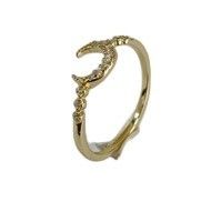 Erkekler için ince sterlin gümüş 925 Custom Moon Ring 14k 18k 24k Altın ile Brezilya'dan 2022