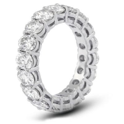 925 Sterling Gümüş 4mm CZ Sonsuzluk Band Yüzüğü İKOLOJİ DOSTLUKLULU Evet Plating Rose Gold