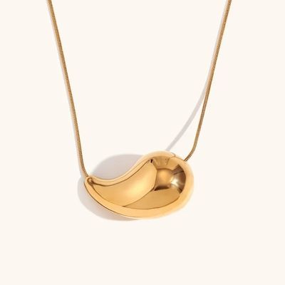 Özel 18K Altın Gözyaşı Kolye 45+5cm Bakır Gözyaşı Kolye