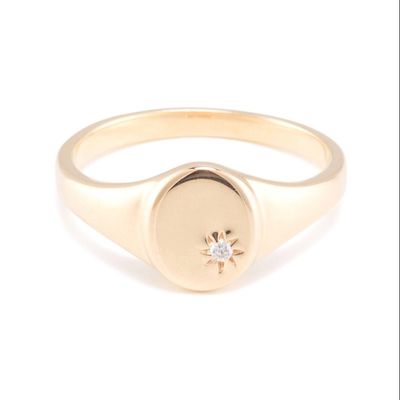 18K Altın Vermeil Güneşböceği Signet Yüzüğü 925 Sterling Gümüşte Azınlık Tasarımı