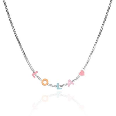 Özel Adı Kolye Bireysel Harfler Enamel Kişiselleştirilmiş Altın Kolye Başlıkları