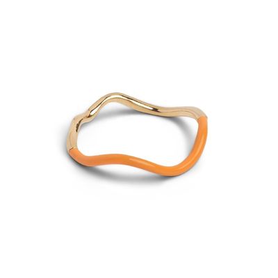 925 Sterling Gümüş 18k Altın Pembe Enamel Yüzükler Kadınlar Kızlar İçin