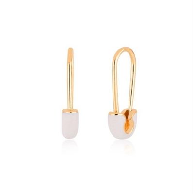 925 Sterling Gümüş Kadın Moda Pin Kulaklıkları Mavi Enamel Drop Finish ile süslenmiştir