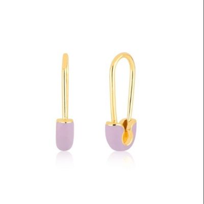 925 Sterling Gümüş Kadın Moda Pin Kulaklıkları Mavi Enamel Drop Finish ile süslenmiştir