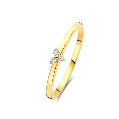 925 Sterling Gümüş Altın Kaplama CZ Kadınlar için Lotus Yüzüğü
