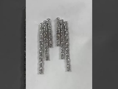 Beyaz Oval Taş Tenis Kolyesi