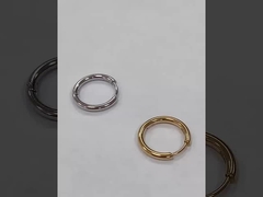 Sadece Gül Altın 8mm Çentikli Huggie Küçük Halka Paslanmaz Çelik Küpeler Mezun Olmak için