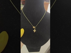 Unisex Mini 18K Altın Kaplama Kalp Beyaz CZ Kadın Katmanı 925 Sterling Gümüş Kolye