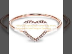 Moda 925 Sterling Gümüş Kadınlar Yüzük Mücevher Özel Ürün Dini Tür Hiç